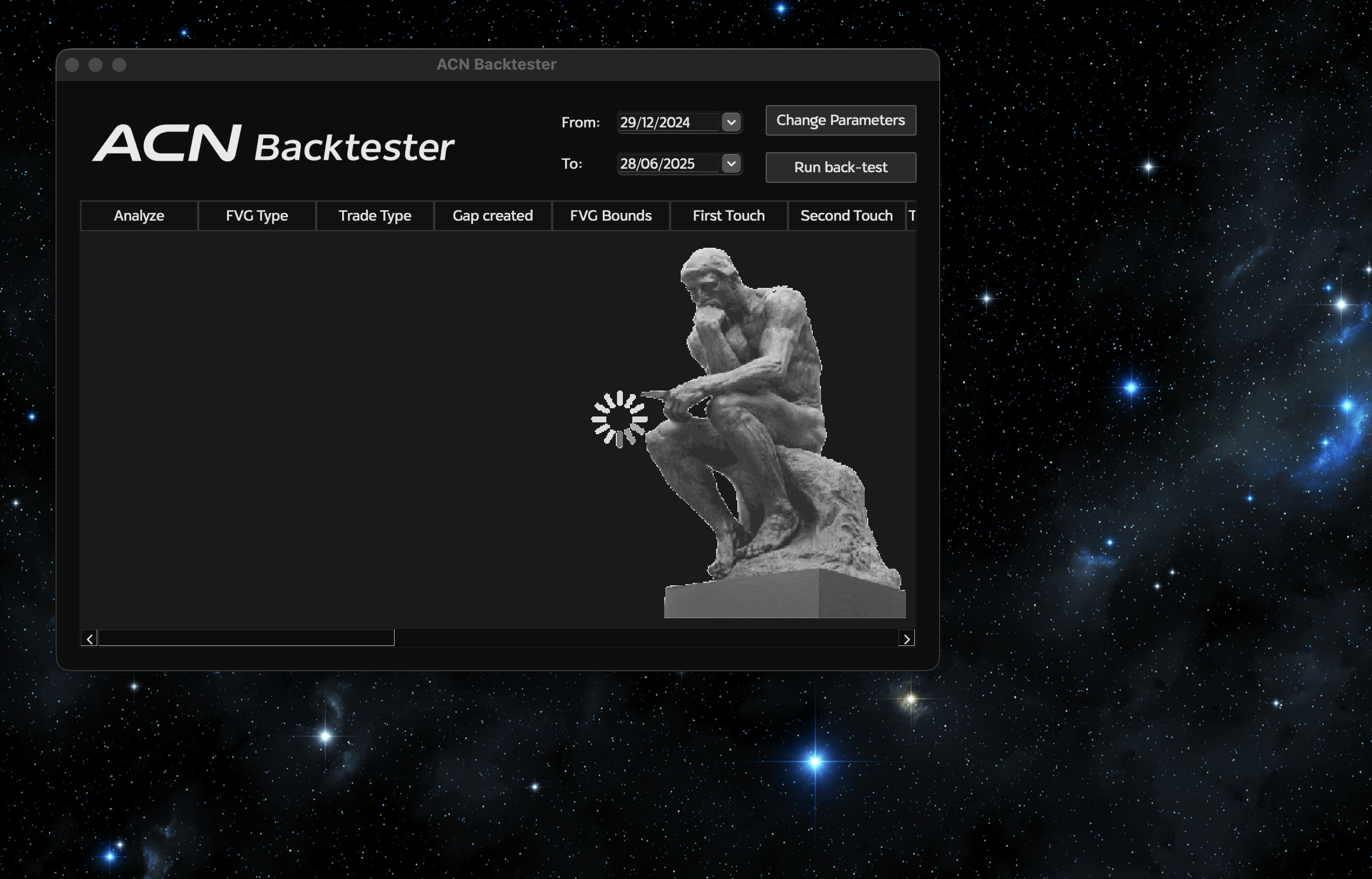 ACN Backtester: Market Structure Strategy Analyzer